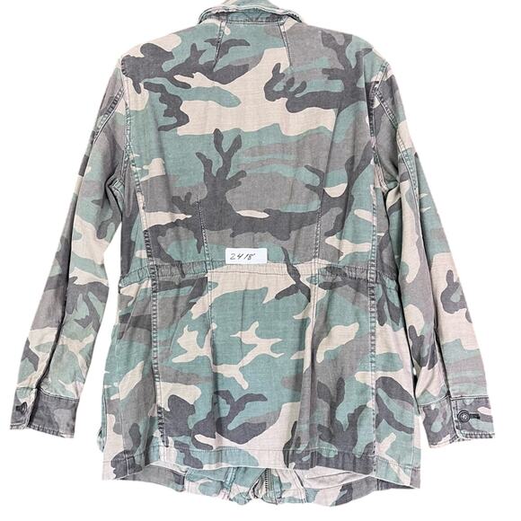 Free People Jacket Women's Size Small Military Camo Utility Multi-pocket Combat - Picture 4 of 11